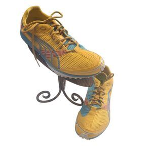 PUMA Sneakers Complete Model Yellow With Turquoise‎ Laceup Women's Sz 9.5